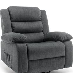 Korser Recliner Chair, Wide Rocker Chair, Rocking Chair with Massage and Heat,360°Swivel