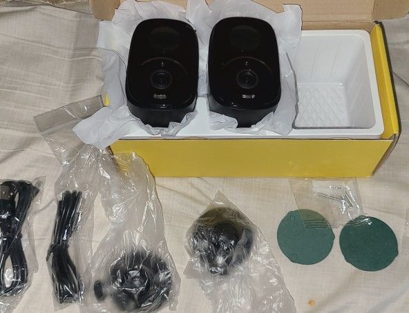 Set of 2 EXTRA EYES & EARS Wireless Outdoor 2K Security Camera System
