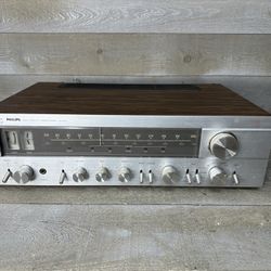 Vintage Philips High Fidelity Laboratories 22AH796/44 Receiver Silver UNTESTED