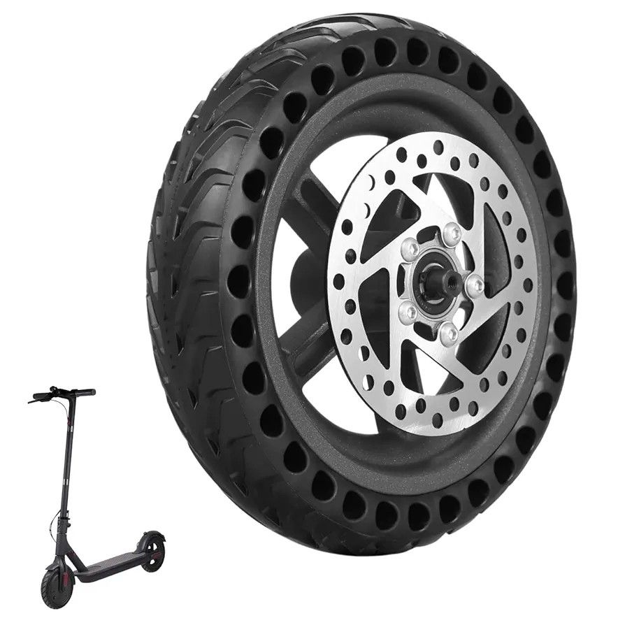 ELKATECH | Gotrax Wheel replacement and Xiaomi M365 electric Scooter | Solid Tire with hub and Brake-Disc