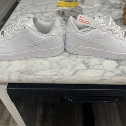 Nike Air Force 1’s (sz Below) White New Without Box 