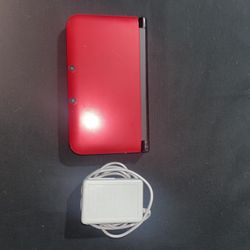 Nintendo 3DS XL Red & Black With Charger & Stylus