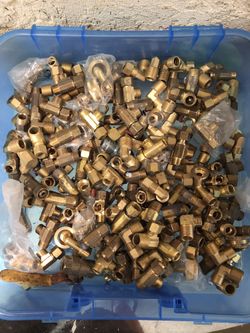 Many brass valves