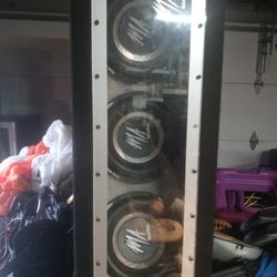 M.A audio speakers and case