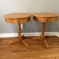 Set of drum end tables