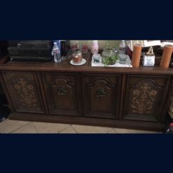 Antique Wooden Radio Console