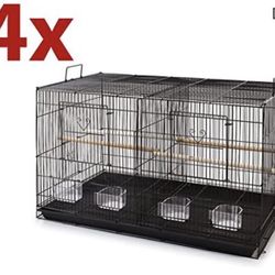 Flyline Set of 4 Breeding Bird Carrier Cage with Central Dividor
