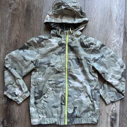 Camo Lined Windbreaker with Hoodie Kids 5-6