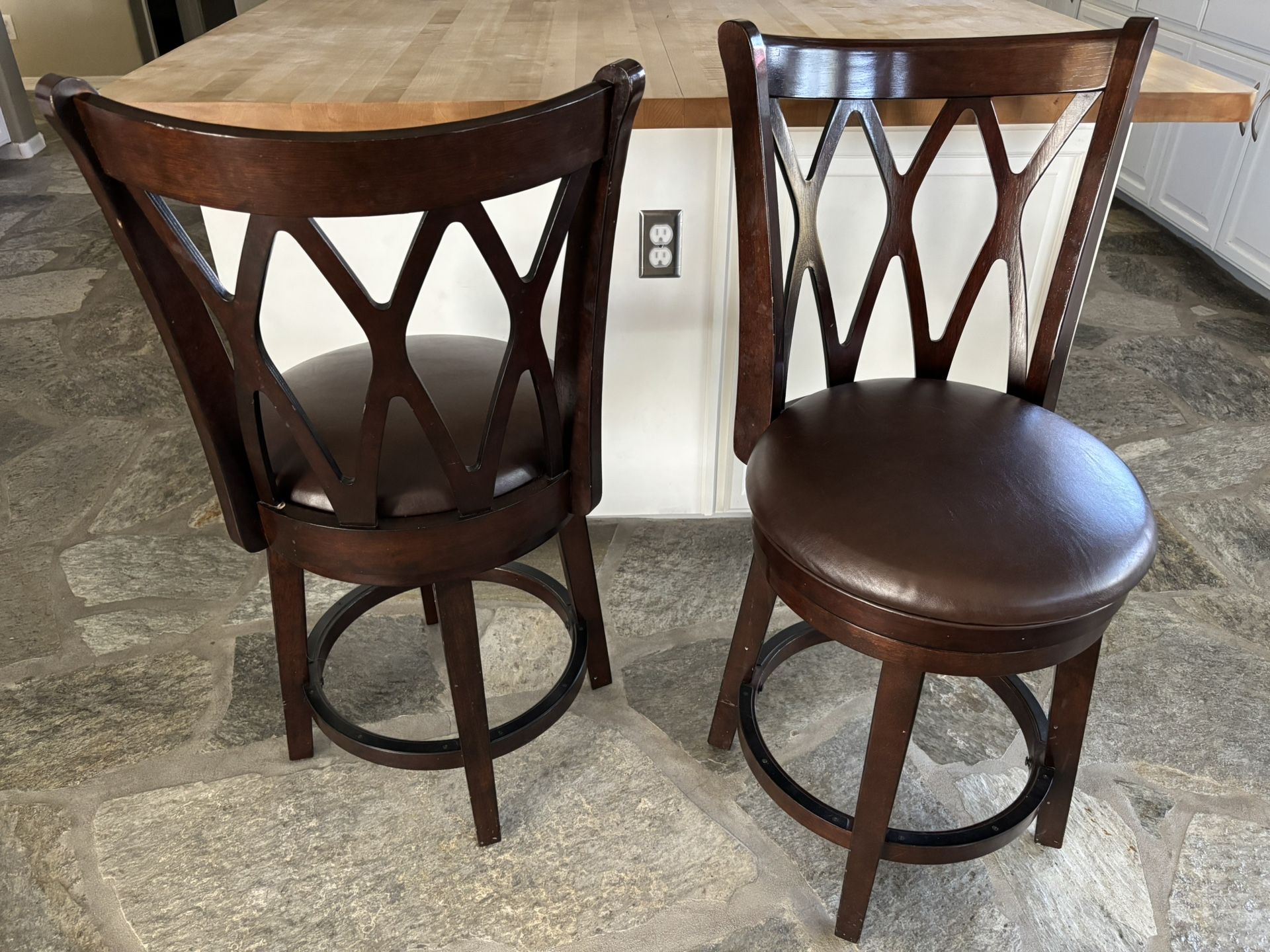 Counter Height Bar Stools - 2 Chairs