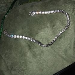 Sterling Silver Cz Tennis Bracelet 