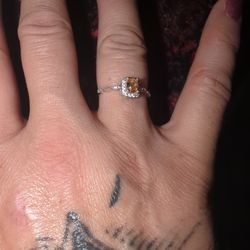 sterling silver citrine ring