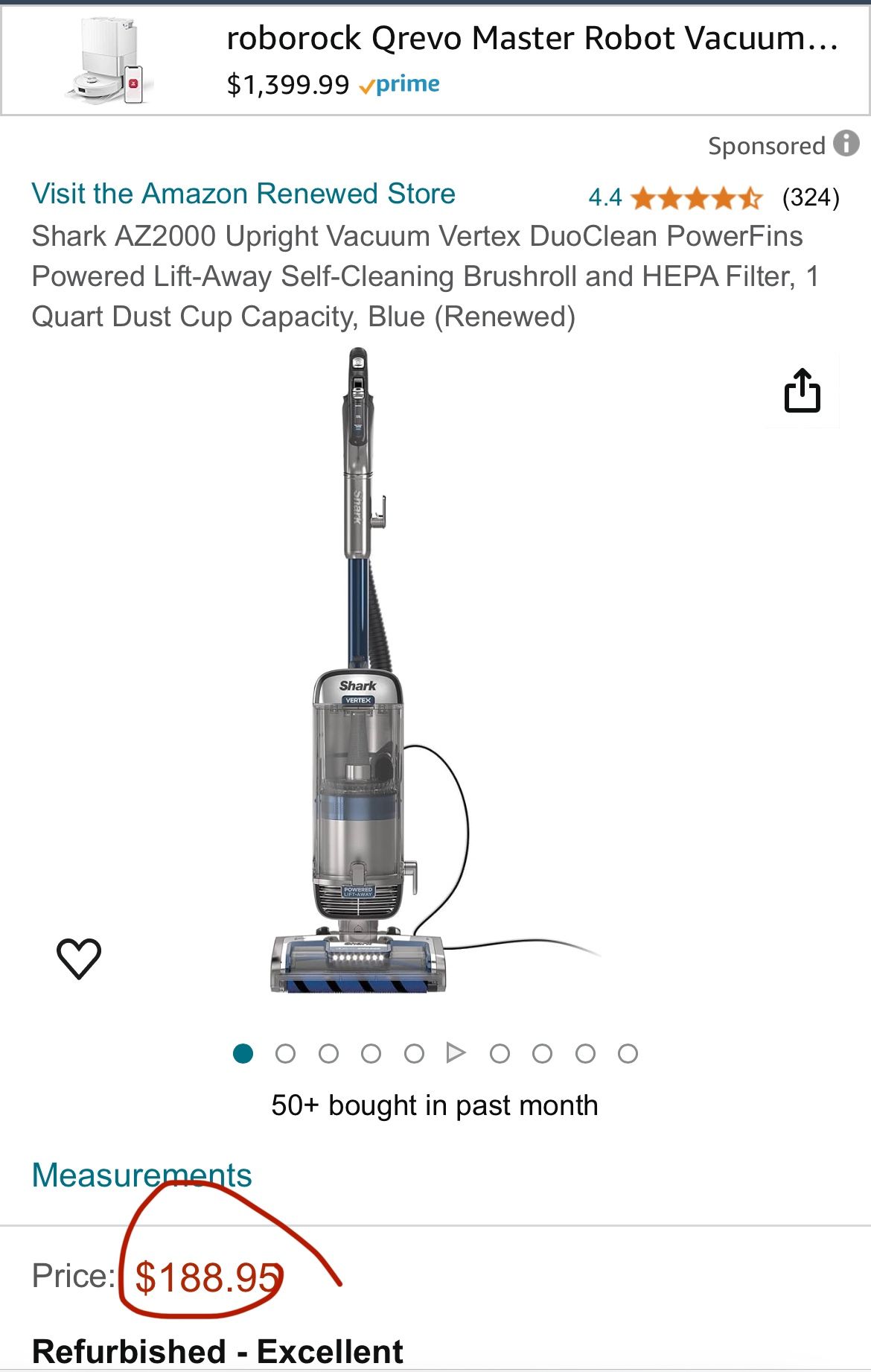 Shark Vertex AZ2000 (Refurbished)