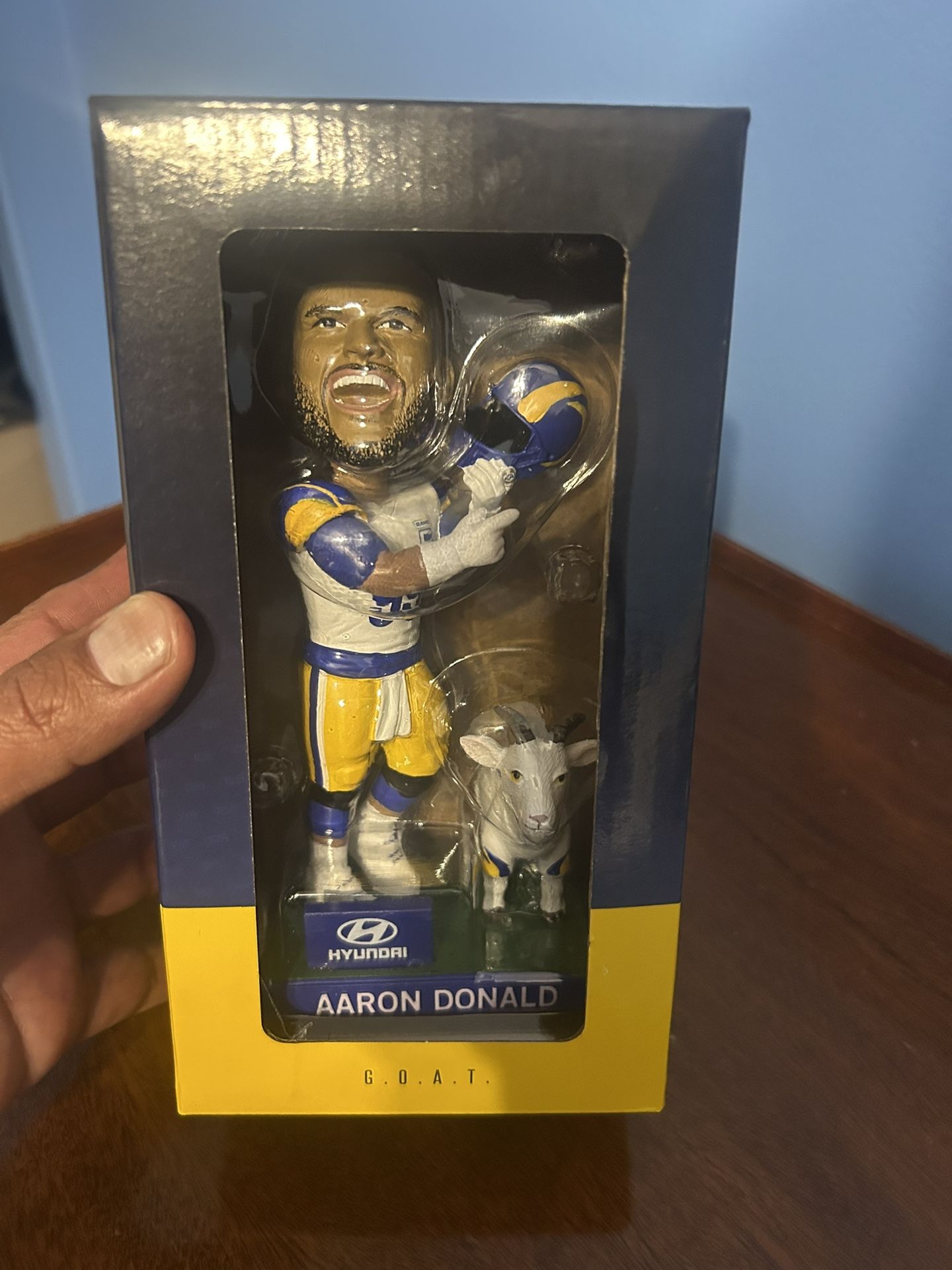 Aaron Donald Rams Bobblehead G.O.A.T