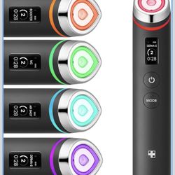 medicube Booster Pro | 6-in-1 Real Glass Glow Beauty Massager | for Clear, Radiant, Firmer-Looking Skin | Korean Skin Care | Black