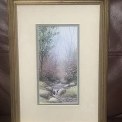 Burton Dye print 1992 8.5”x 12”x 1” framed by heritage galleries