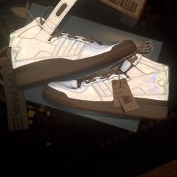  Adidas Beyoncé Ivy Park x Forum High Top Icy Silver Metallic 12.5 