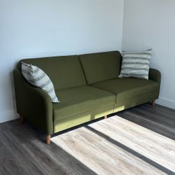 Microfiber futon /Bed with Pillows - LIKE NEW 