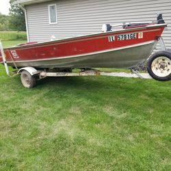 Lund Fishing Boat And Trailer 