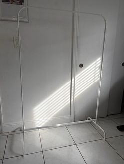 IKEA White Metal Clothing Rack