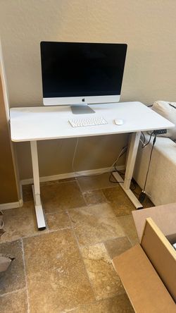 White Adjustable Standing Desk