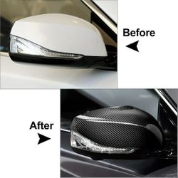Brand New INFINITI Q50 2014-2024 Real Carbon Fiber Side View Mirror Add On Cover Caps