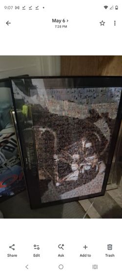 Darth Vader Framed Mosaic Art Print