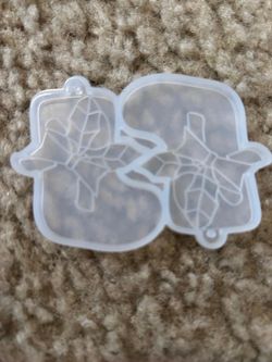 E216 tiny mold resin key chain making art project chRISTMAS 3 `` BY 2`` TALL