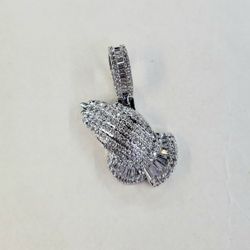 Pendat Silver Plated With Cubic Zirconia & Baguette