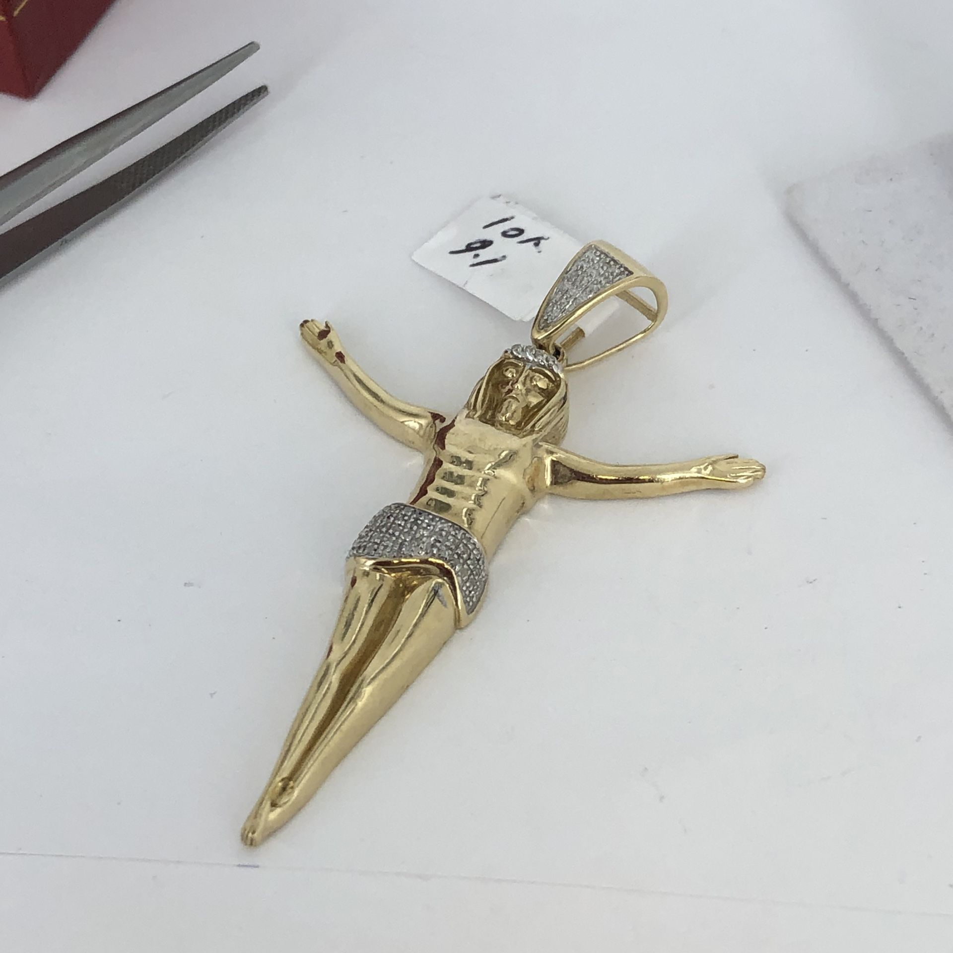 10k Yellow Gold Diamond Pendant