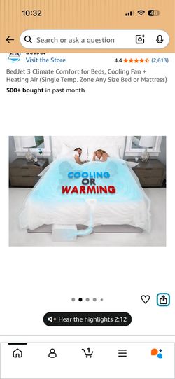 BedJet 3 climate air conditioner AC and heater for bed