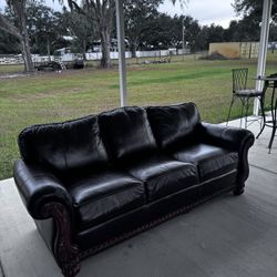 Brown Leather Couch—Excellent Condition 