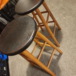 2 Wooden Stools