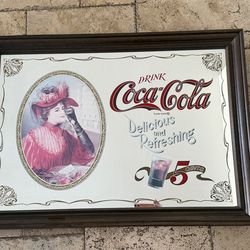 “BIG” Coca Cola 5 Cent Mirror 36x26”