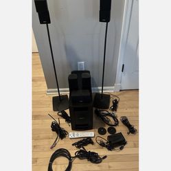 Bose Acoustimass 25 Series II Powered Subwoofer W/5 Double Redline Speakers Surround Sound