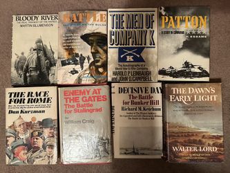 8 War Books For Sale
