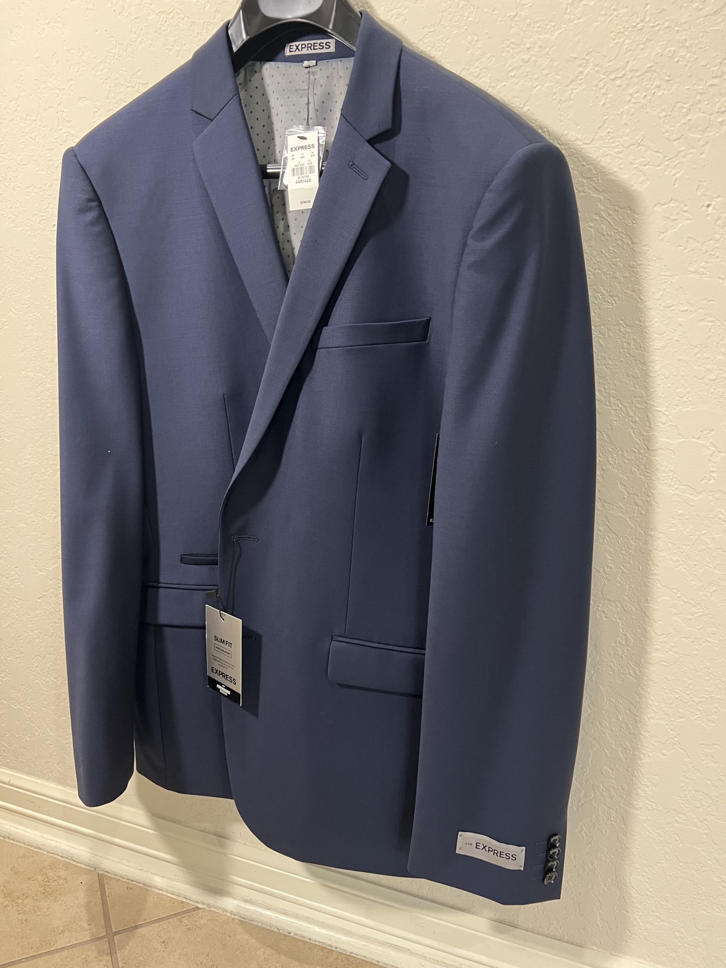 Express Men’s Suit Jacket Size 44r/44r Navy Blue