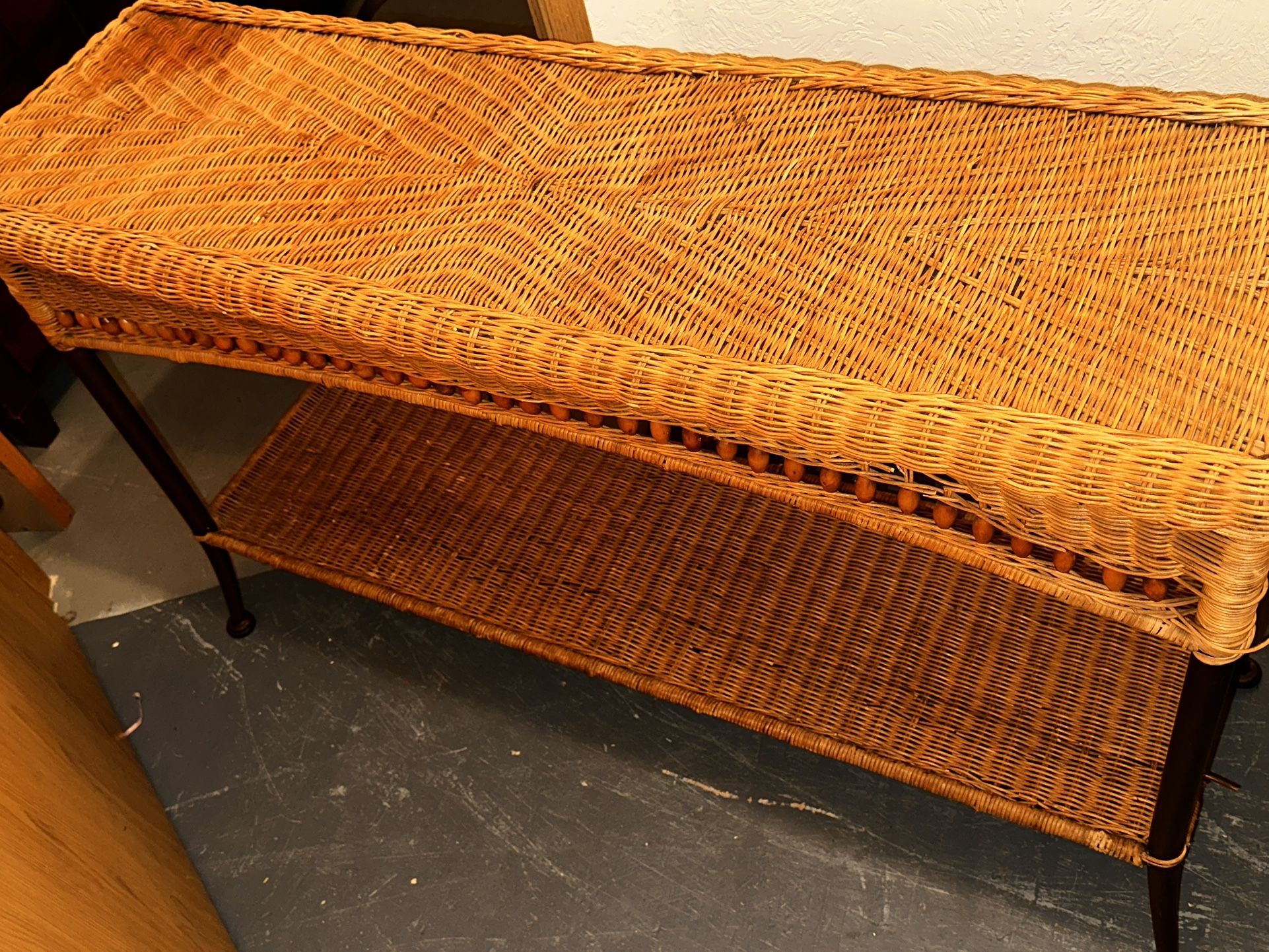 Wicker Entry/Sofa Table