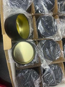 Matte black jars and lids  4 oz