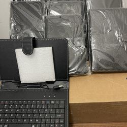 9 Pieces 7” Tablet Case With Keyboard In New Condition $45 For All Firm On Price