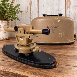 Vintage Powr-Kraft 84-6463 Surveyor Transit Level w Case 14.5” -Industrial Decor
