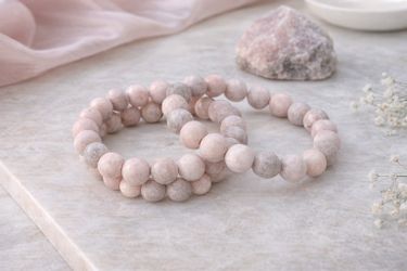 Natural Matte Pink Zebra Jasper
