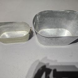 2 Galvanized Tub Buckets