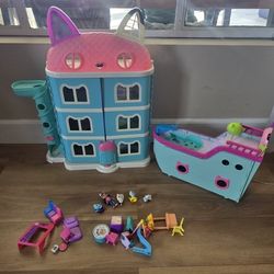 Gabby Dollhouse & Ship Toy Set