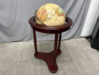 REPLOGLE 16″ Floor Globe w/ Cherry Stand