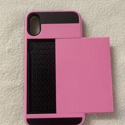 For iPhone x /XS Shockproof Card Holder Wallet Hard Case Cover