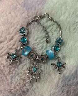 Y2K or bohemian-inspired charm bracelet