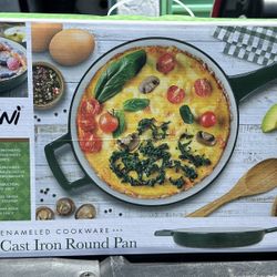 Parini Cast Iron 9” Round Pan Non-Stick NEW IN BOX