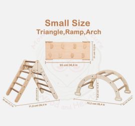 Wood and Hearts Triangle Climber