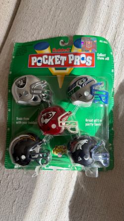 1997 Riddell Pocket Pros NFL (AFC West) Mini Helmet Set Raiders Chiefs Broncos