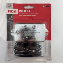 RCA VH140R 10 dB Video 4 Way Signal Amplifier - New Factory Sealed